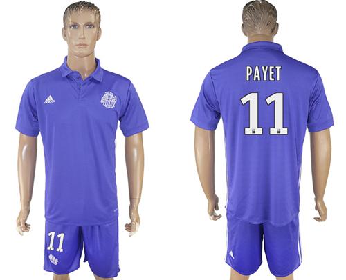 Marseille #11 Payet Sec Away Soccer Club Jersey